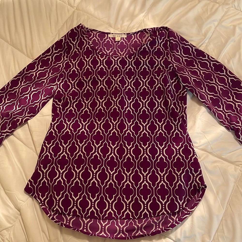 Franscescas purple patterned blouse